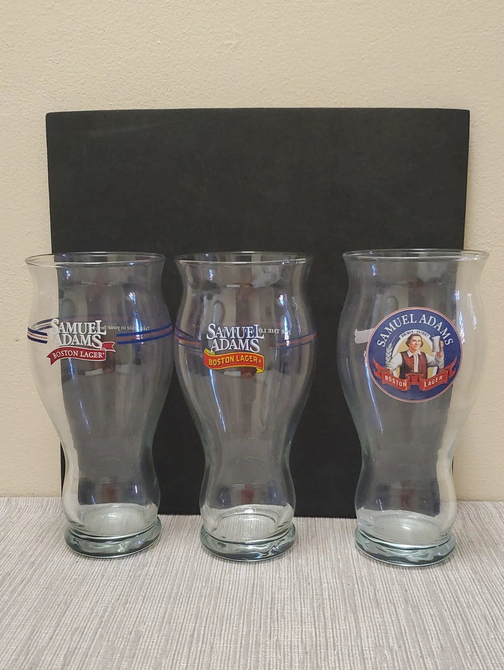 Samuel Adams Boston Lager Pint Drinking Beer Glasses - Set of 3 - 22 Oz.
